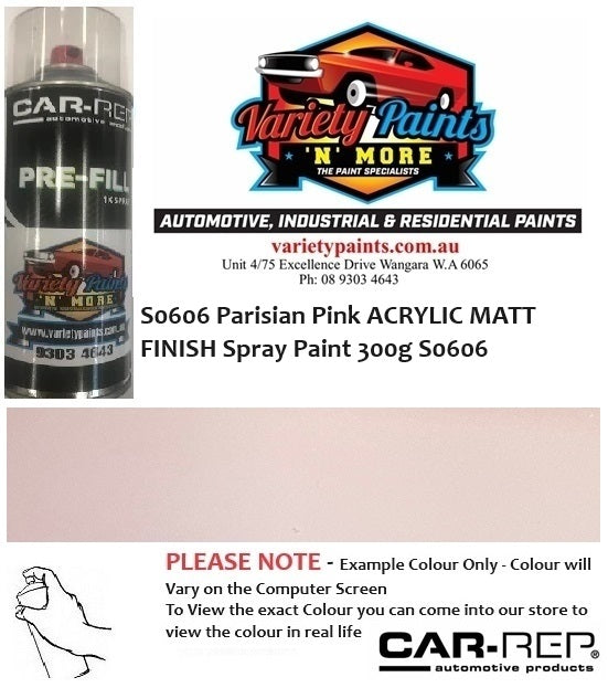 S0606 Parisian Pink MATT ACRYLIC spray Paint 300g