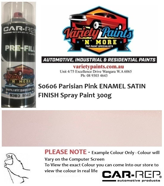 S0606 Parisian Pink SATIN ENAMEL spray Paint 300g
