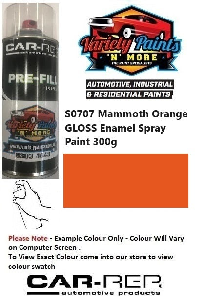 S0707 Mammoth Orange GLOSS Enamel Spray Paint 300g