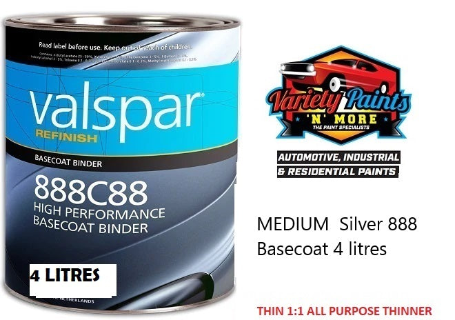 S105 Bright Fine Silver 888 Basecoat 4 litres