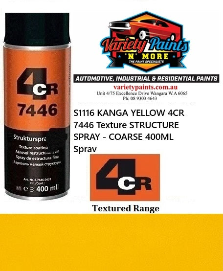 S1116 KANGA YELLOW 4CR 7446 Texture STRUCTURE SPRAY - COARSE 400ML Spray