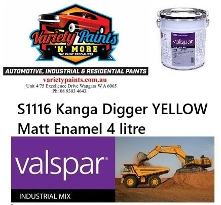 S1116 Kanga Digger YELLOW Matt Enamel 4 litre