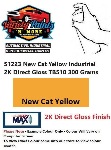 S1223 New Cat Yellow Industrial Enamel 2K Direct Gloss TB510 300 Grams