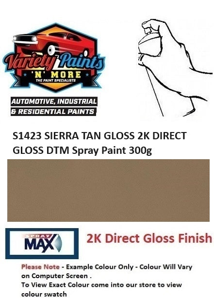 S1423 SIERRA TAN GLOSS 2K DIRECT GLOSS DTM Spray Paint 300g