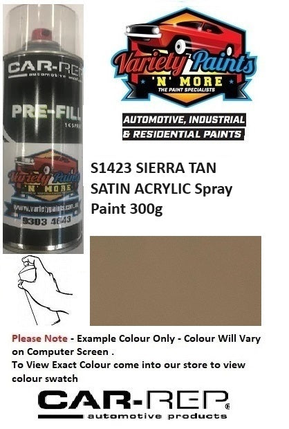 S1423 SIERRA TAN SATIN ACRYLIC Spray Paint 300g