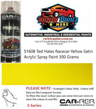 S1608 Ted Hales Racecar Yellow Satin Acrylic Spray Paint 300 Grams