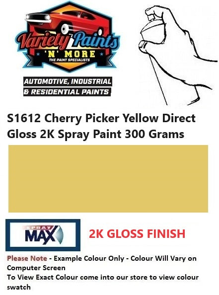 S1612 Cherry Picker Yellow Direct Gloss 2K Spray Paint 300 Grams