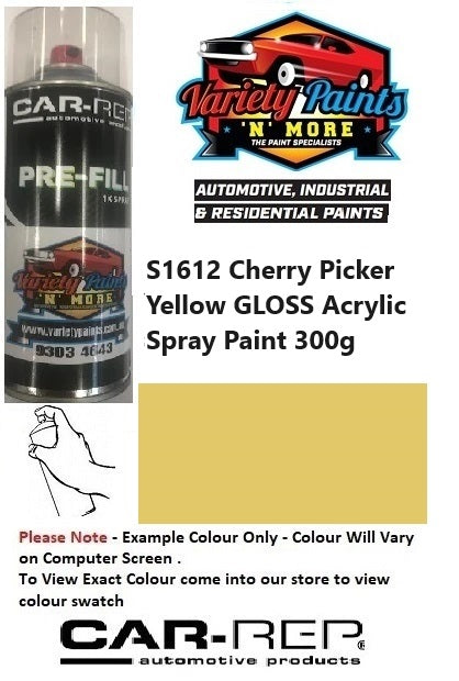 S1612 Cherry Picker Yellow GLOSS ACRYLIC spray Paint 300g