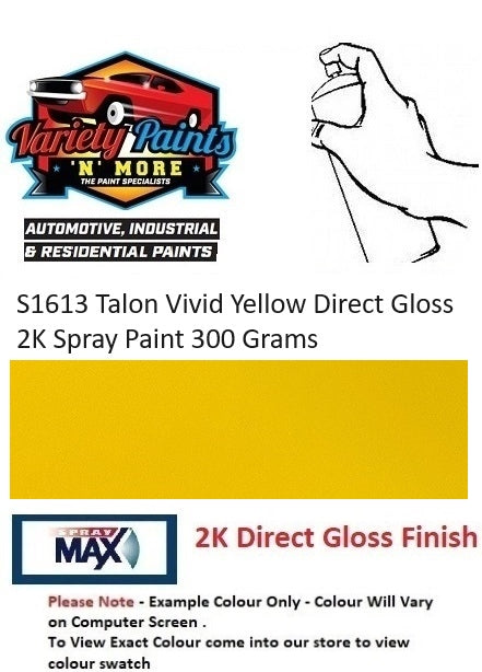 S1613 Talon Vivid Yellow Direct Gloss 2K Spray Paint 300 Grams