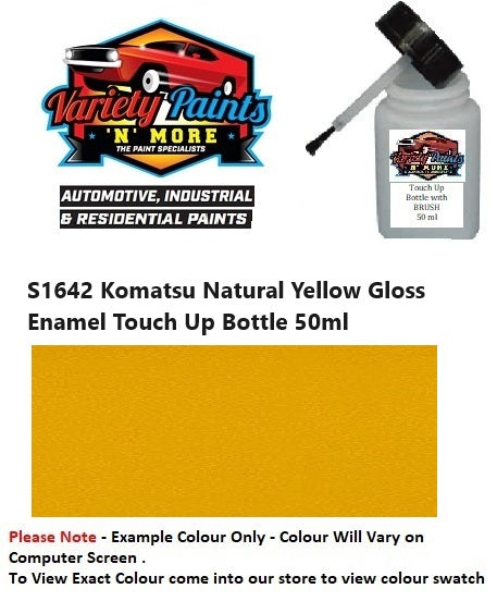 S1642 Komatsu Natural Yellow Gloss Enamel Touch Up Bottle 50ml