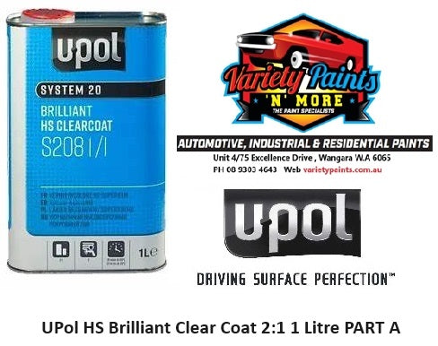 UPol HS Brilliant Clear Coat 2:1 1 Litre