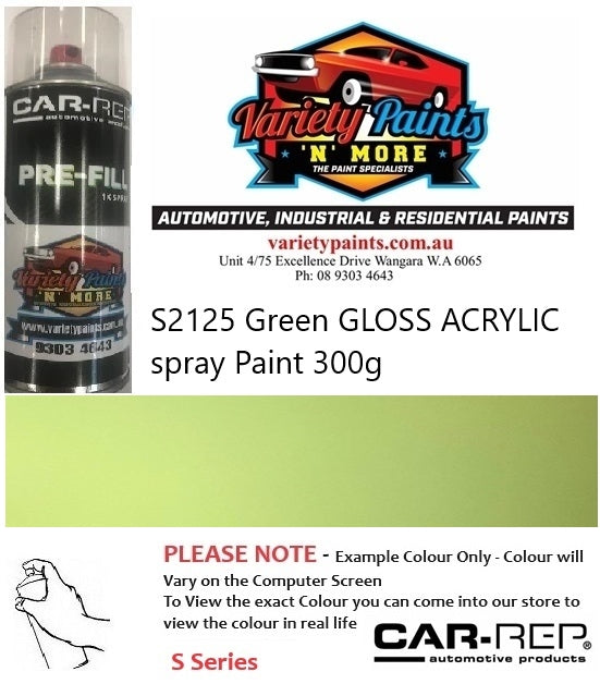 S2125 Green GLOSS ACRYLIC spray Paint 300g