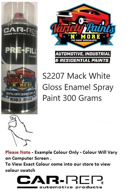 S2207 Mack White Gloss Enamel Spray Paint 300 Grams