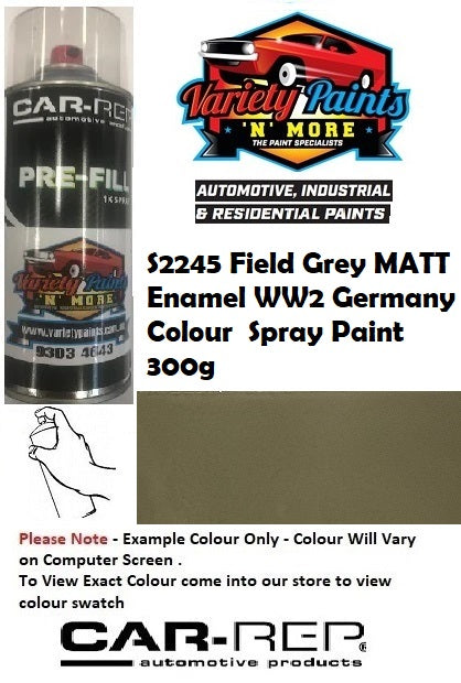 S2245 Field Grey MATT Enamel WW2 Germany Colour  Spray Paint 300g