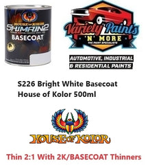 S225 Jet Black Basecoat House of Kolor 100ml for Airbrushing
