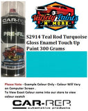 S2914 Teal Rod Turquoise Gloss Enamel Touch Up Paint 300 Grams