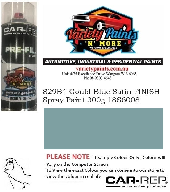 S29B4 Gould Blue Satin FINISH Spray Paint 300g 18S6008