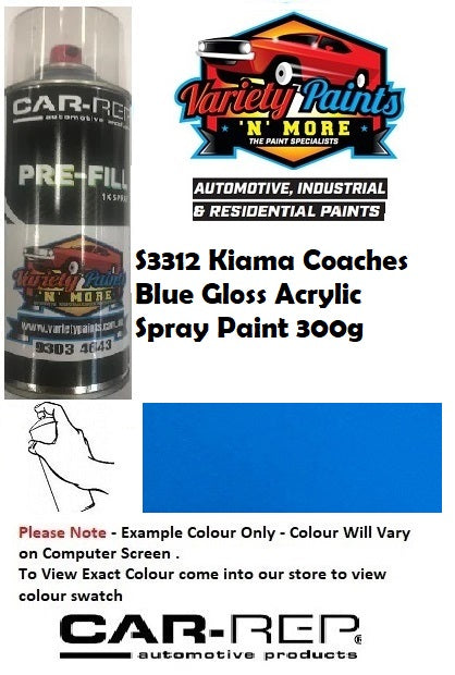 S3312 Kiama Coaches Blue Gloss Acrylic Spray Paint 300g