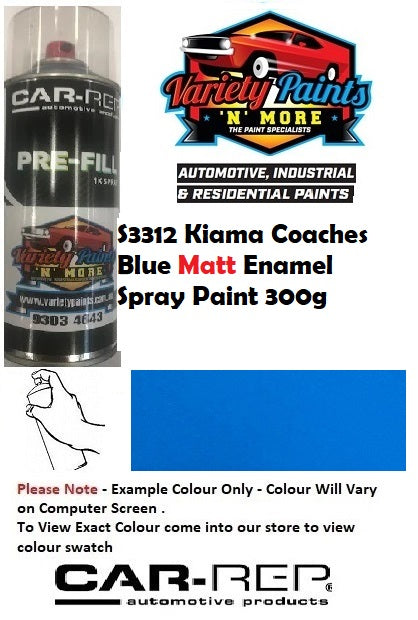 S3312 Kiama Coaches Blue MATT Acrylic Spray Paint 300g