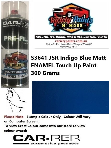 S3641 JSR Indigo Blue MATT ENAMEL Touch Up Paint 300 Grams
