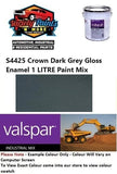S4425 Crown Dark Grey Gloss Enamel 1 LITRE Paint Mix