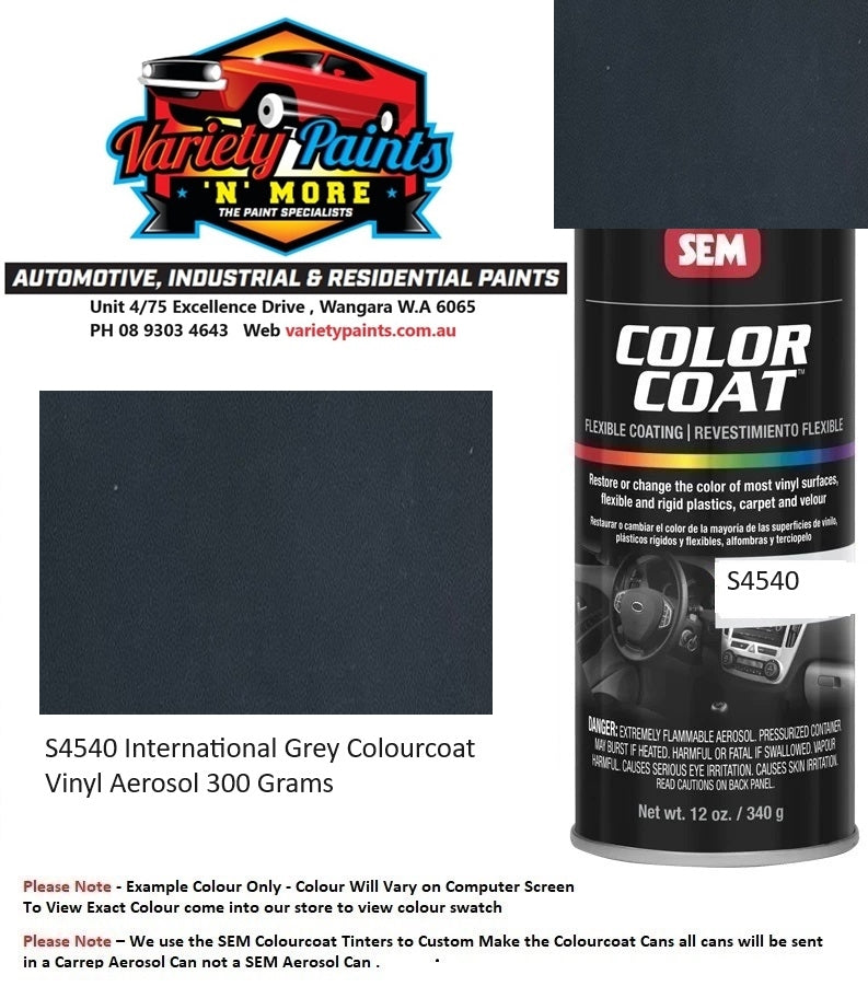 S4540 International Grey Colourcoat Vinyl Aerosol 300 Grams