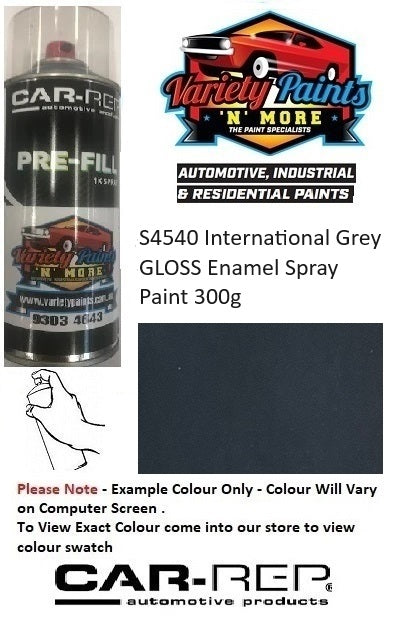S4540 International Grey GLOSS Enamel Spray Paint 300g 6IS 114