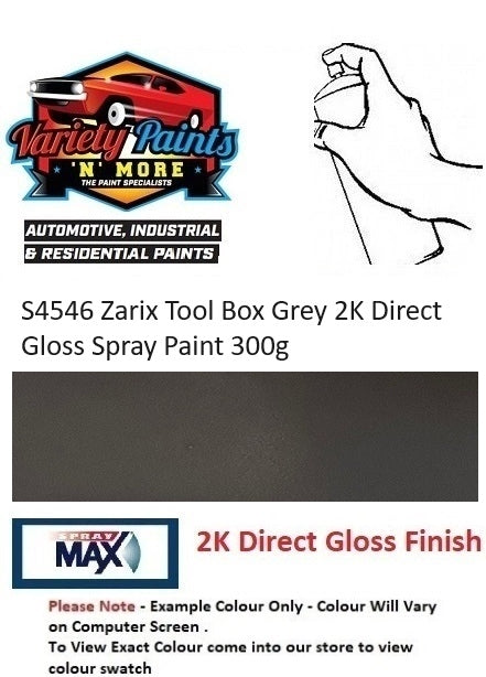 S4546 Zarix Tool Box Grey 2K Direct Gloss Spray Paint 300g