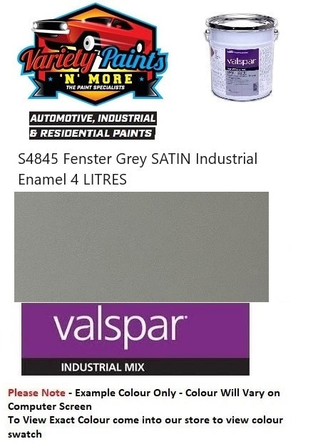 S4845 Fenster Grey SATIN Industrial  Enamel 4 LITRES