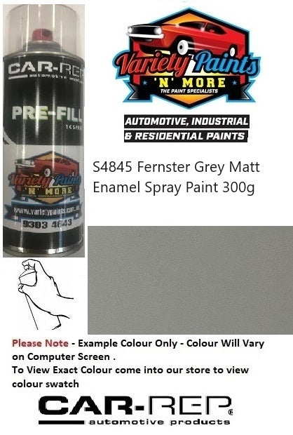 S4845 Fernster Grey Matt Enamel Spray Paint 300g