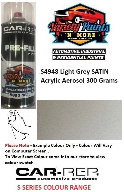 S4948 Light Grey SATIN ACRYLIC Aerosol 300 Grams