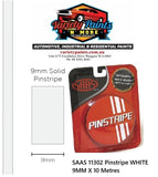 SAAS 11302 Pinstripe WHITE 9MM X 10 Metres