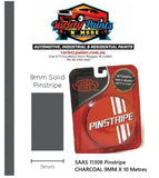 SAAS 11308 Pinstripe CHARCOAL 9MM X 10 Metres