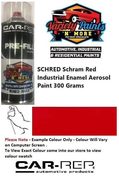SCHRED Schram Red Industrial Enamel Aerosol Paint 300 Grams 1IS 44A