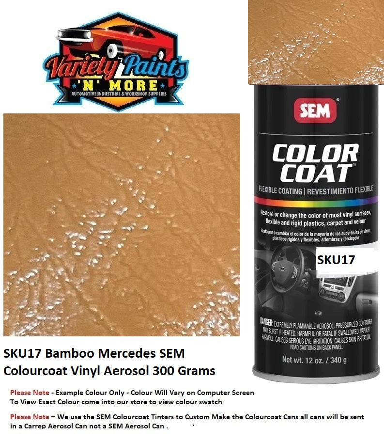 SKU17 Bamboo Mercedes SEM Colourcoat Vinyl Aerosol 300 Grams 1IS 10A