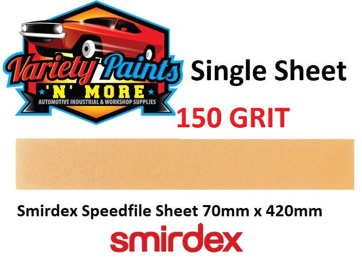 Smirdex 150 Grit SINGLE Paper Speedfile Sheet 70mm x 42mm
