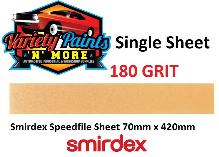 Smirdex 180 Grit SINGLE  Speedfile Sheet 70mm x 42mm