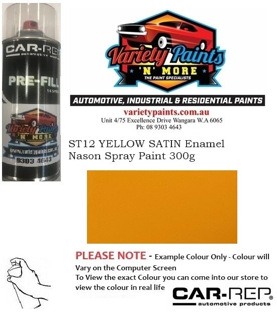 ST12 YELLOW SATIN Enamel Nason Spray Paint 300g