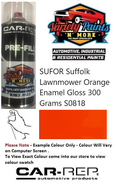SUFOR Suffolk Lawnmower Orange Enamel Gloss 300 Grams S0818