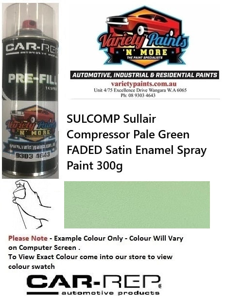 SULCOMP Sullair Compressor Pale Green Gloss Enamel Spray Paint 300g