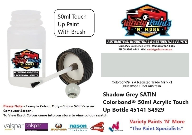Shadow Grey SATIN Colorbond® 50ml Acrylic Touch Up Bottle 45141 S4929