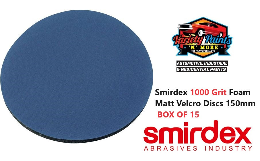 Smirdex 1000 Grit PACK OF 15 Foam Matt Discs 150mm