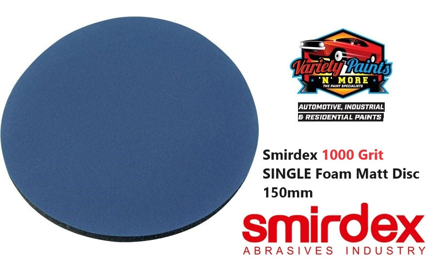 Smirdex 1000 Grit SINGLE Foam Matt Disc 150mm