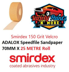 Smirdex 150 Grit VELCRO NO-FIL Speedfile Sandpaper Roll 70mm x 25 Metre Roll