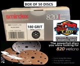 Smirdex 180 Grit Velcro Discs 150mm 6 Hole Box of 50