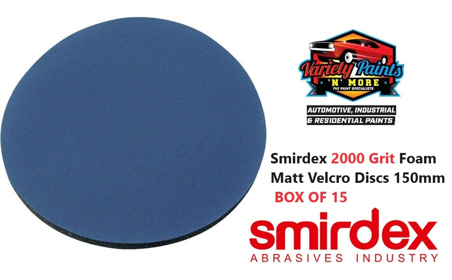 Smirdex  2000 Grit PACK OF 15 Foam Matt Discs 150mm
