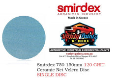 Smirdex 750 150MM 6" 120 GRIT Ceramic Net Mesh Velcro Disc SINGLE