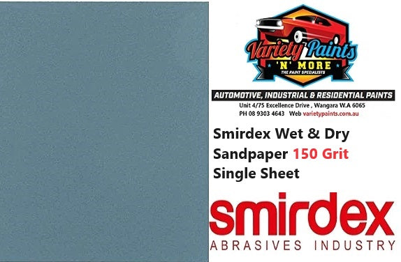 Smirdex Wet & Dry Sandpaper 150 Grit Single Sheet