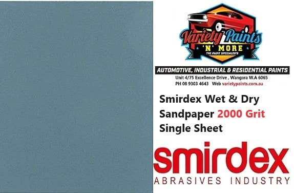 Smirdex Wet & Dry Sandpaper 2000 Grit Single Sheet