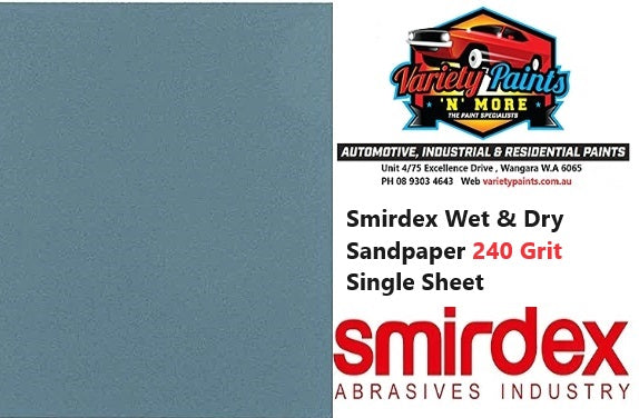 Smirdex Wet & Dry Sandpaper 240 Grit Single Sheet